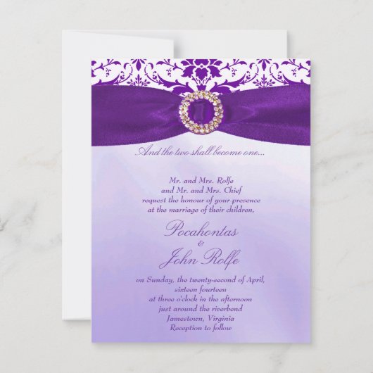 Lila Einladung (Rückseite)