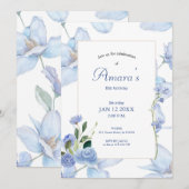 Lila Einladung (Vorne/Hinten)