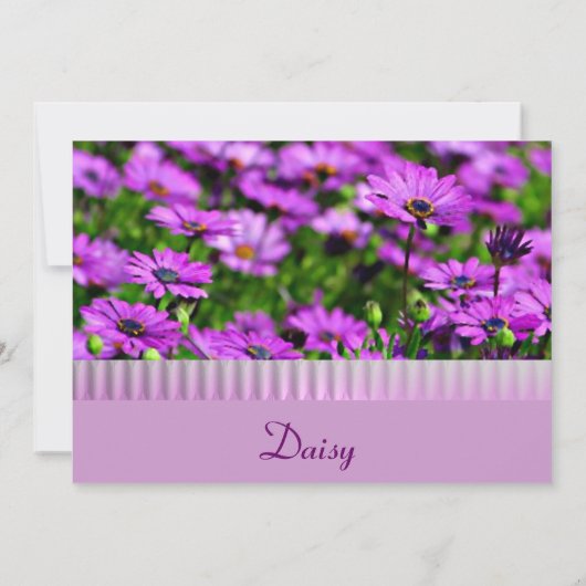 Lila Einladung (Rückseite)