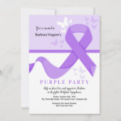 Lila Einladung (Vorderseite)