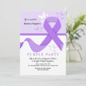 Lila Einladung (Stehend Vorderseite)