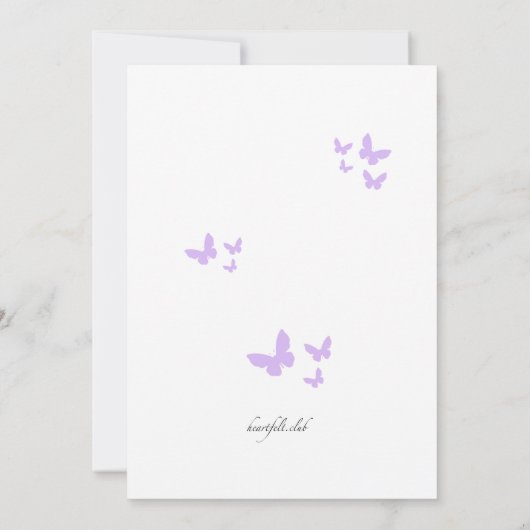 Lila Einladung (Rückseite)