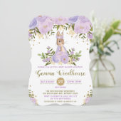 Lila Einladung (Stehend Vorderseite)