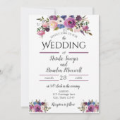 Lila Einladung (Vorderseite)