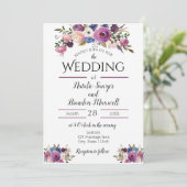 Lila Einladung (Stehend Vorderseite)