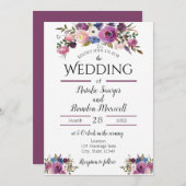 Lila Einladung (Vorne/Hinten)