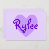 Lila Einladung (Vorne/Hinten)