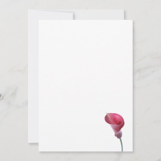 Lila Einladung der Calla Lily (Rückseite)