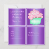 LILA EINLADUNG DER GEBURTSTAGSPARTEI (Rückseite)