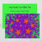 Lila Einladung in Spellingen (Vorne/Hinten)