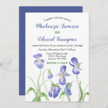 Lila Einladung von Iris floral Wedding