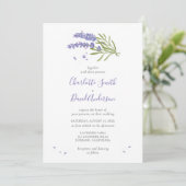 Lila Einladung von Lavendel (Stehend Vorderseite)