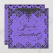 Lila Einladung zu einem romantischen Abend (Vorne/Hinten)