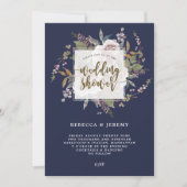 lila Einladung zur botanischen Marine (Vorderseite)