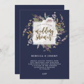 lila Einladung zur botanischen Marine (Vorne/Hinten)