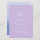 Lila Einladung zur Hochzeit (Vorne/Hinten)