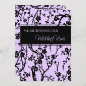 Lila Einladung zur Verlängerung der Hochzeit (Vorne/Hinten)