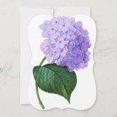 Lila Einladungen von Redoute Hydrangea (Rückseite)