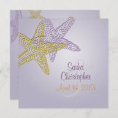 Lila Einladungen von Seestern/JEDE Gelegenheit (Vorne/Hinten)