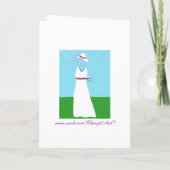 Lila Einladungskarten für das White Weddress (Rückseite)