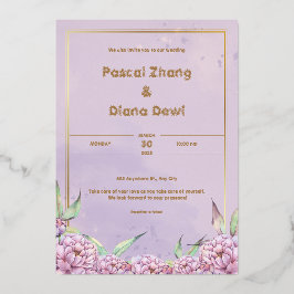 Lila Einladungsportrait Folieneinladung