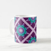 Lila Einzelsterndesign Kaffeetasse (Vorderseite Links)