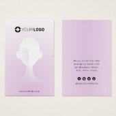 Lila, einzigartiges Portrait-Logo Ohrring-Display (Vorne & Hinten)