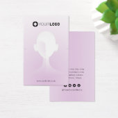 Lila, einzigartiges Portrait-Logo Ohrring-Display (Schreibtisch)