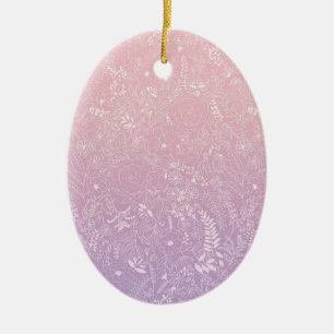 lila Eis Keramik Ornament
