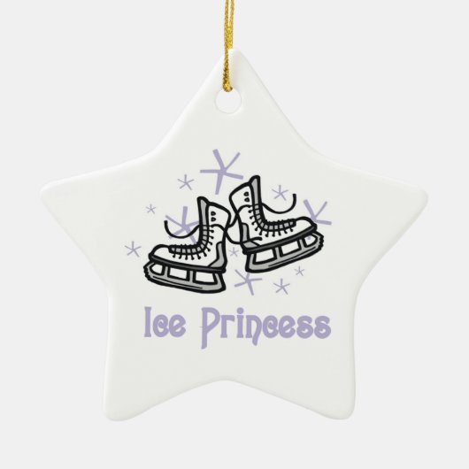 Lila Eis-Prinzessin T-Shirts und Geschenke Keramik Ornament (Vorne)