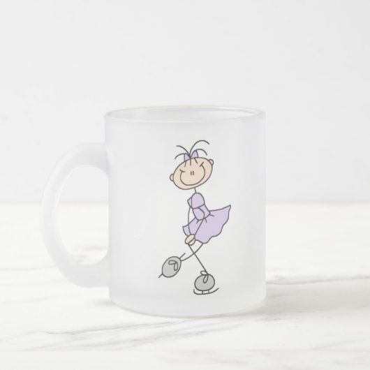 Lila Eis-Skaten-Mädchen-Tasse Mattglastasse (Links)