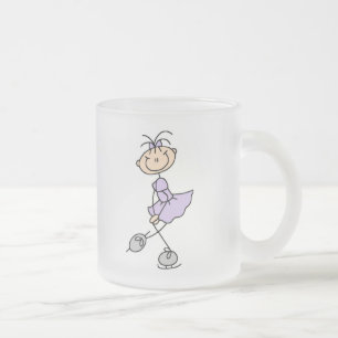 Lila Eis-Skaten-Mädchen-Tasse Mattglastasse