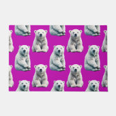 Lila Eisbär Musterdesign Fußmatte (Vorderseite)