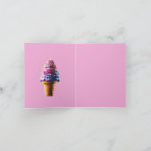 Lila Eiscreme Dankeskarte (Innenseite)