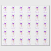 Lila Eiscreme Geschenkpapier (Flach)