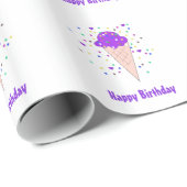 Lila Eiscreme Geschenkpapier (Rolleneckpunkt)