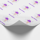 Lila Eistüten Geschenkpapier (Ecke)