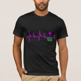 Lila EKG-Vino-Theater T-Shirt