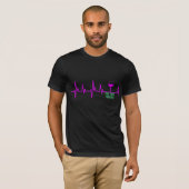 Lila EKG-Vino-Theater T-Shirt (Vorne ganz)