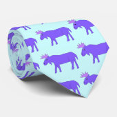 Lila Elch-Krawatte Krawatte (Gerollt)