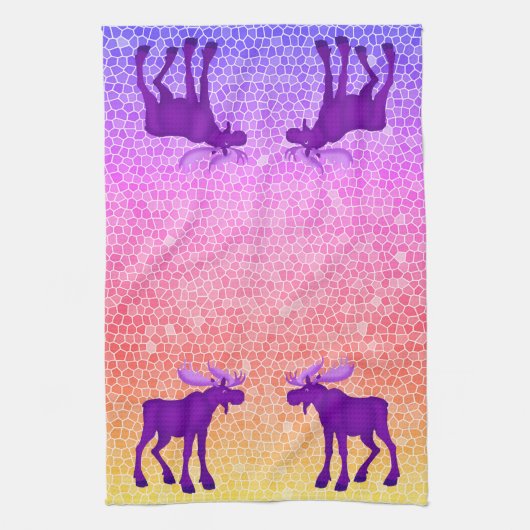 Lila Elch - Küchentücher (Vertikal)