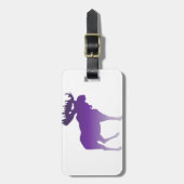 Lila Elche Gepäckanhänger (Vorderseite vertikal)