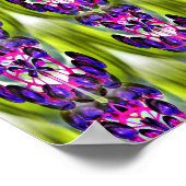 Lila Elderberries Mirror Abstrakt Nature Poster (Ecke)