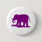 Lila Elefant Button (Vorderseite)