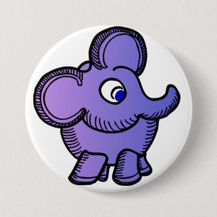 Lila Elefant Button