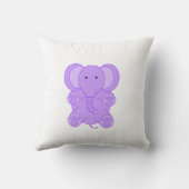 Lila Elefant des Babys Kissen (Rückseite)