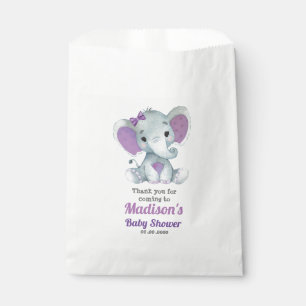 Lila Elefant Gunst Bag, Anpassen Sie Ihren Text Geschenktütchen