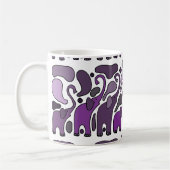 Lila Elefant-Kunst abstrakt Kaffeetasse (Links)