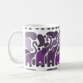 Lila Elefant-Kunst abstrakt Kaffeetasse