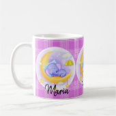 Lila Elefant Lila Karierte Tasse (Links)